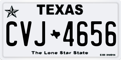 TX license plate CVJ4656