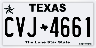 TX license plate CVJ4661