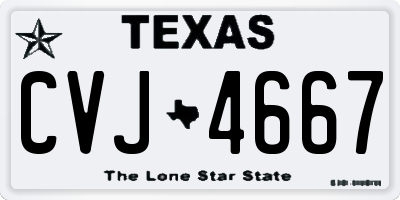 TX license plate CVJ4667