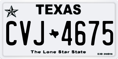 TX license plate CVJ4675