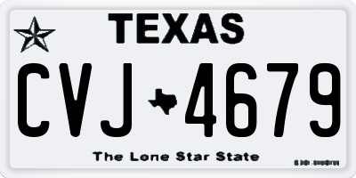 TX license plate CVJ4679