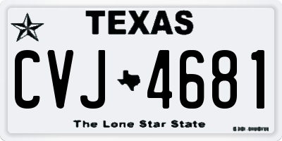 TX license plate CVJ4681