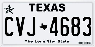 TX license plate CVJ4683
