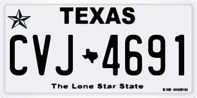 TX license plate CVJ4691