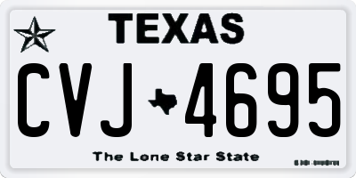 TX license plate CVJ4695