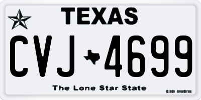 TX license plate CVJ4699
