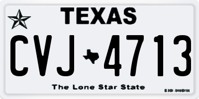TX license plate CVJ4713