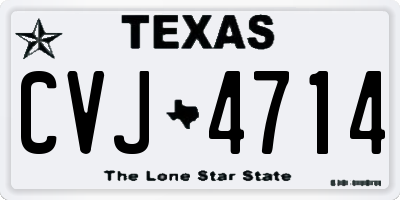 TX license plate CVJ4714