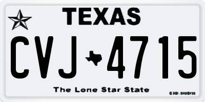 TX license plate CVJ4715