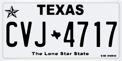 TX license plate CVJ4717