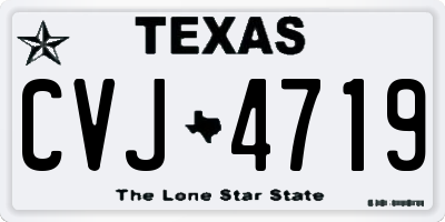 TX license plate CVJ4719