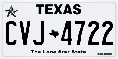 TX license plate CVJ4722