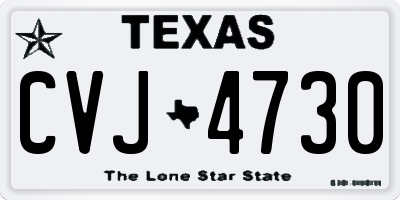 TX license plate CVJ4730