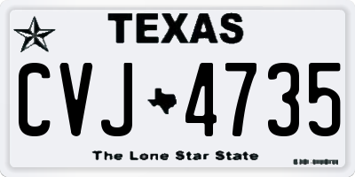 TX license plate CVJ4735