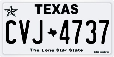 TX license plate CVJ4737