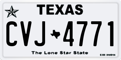 TX license plate CVJ4771