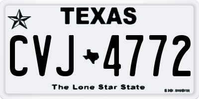 TX license plate CVJ4772