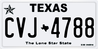 TX license plate CVJ4788