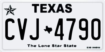 TX license plate CVJ4790