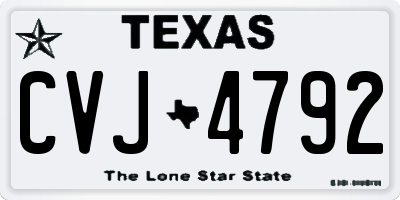 TX license plate CVJ4792