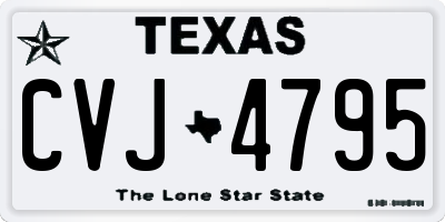 TX license plate CVJ4795