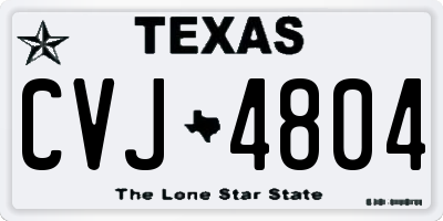 TX license plate CVJ4804