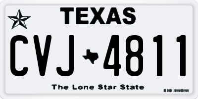 TX license plate CVJ4811