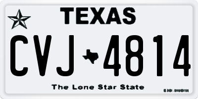 TX license plate CVJ4814
