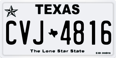 TX license plate CVJ4816