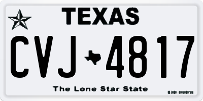 TX license plate CVJ4817