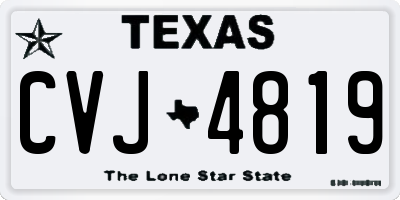 TX license plate CVJ4819