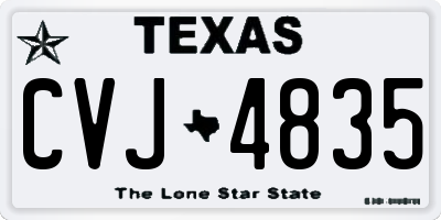 TX license plate CVJ4835