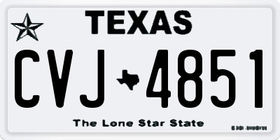 TX license plate CVJ4851