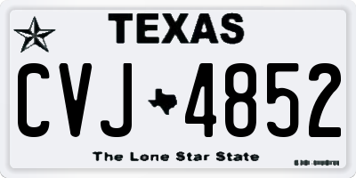 TX license plate CVJ4852