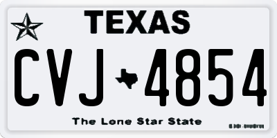 TX license plate CVJ4854