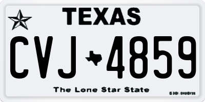 TX license plate CVJ4859