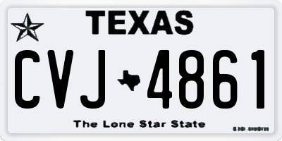 TX license plate CVJ4861