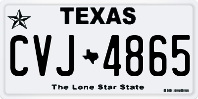 TX license plate CVJ4865