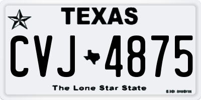 TX license plate CVJ4875