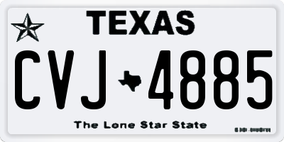 TX license plate CVJ4885