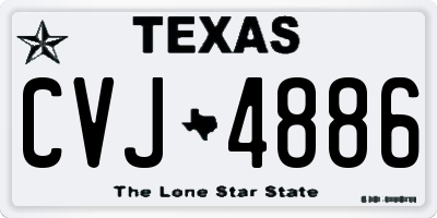 TX license plate CVJ4886