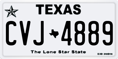 TX license plate CVJ4889