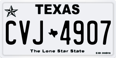 TX license plate CVJ4907