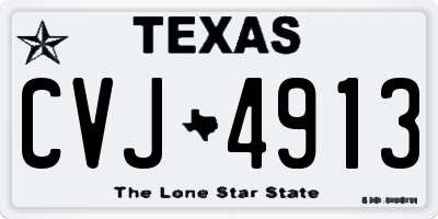 TX license plate CVJ4913