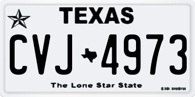 TX license plate CVJ4973