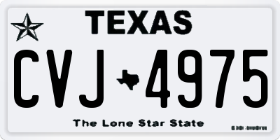 TX license plate CVJ4975