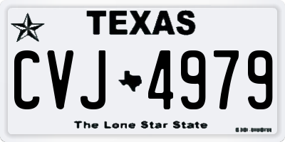 TX license plate CVJ4979