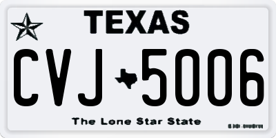 TX license plate CVJ5006