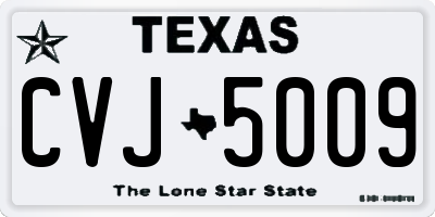 TX license plate CVJ5009