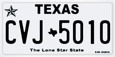 TX license plate CVJ5010